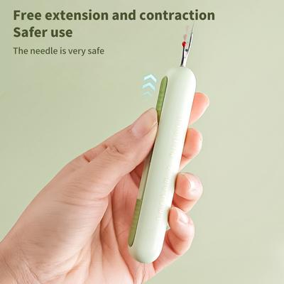 Nadeleinfädler für Handnähen, 2-in-1-Nähtentferner und -einfädler, Haushaltsnähzubehör, Doppelend-Design, Nadelarbeit