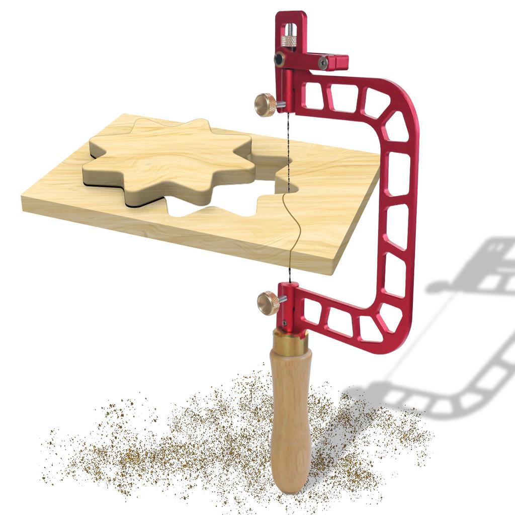 Coping Saw with Cam Lever Tension Aluminum Alloy Frame Fret Saw with Diamond Wire Jigsaws Ceramic Glass Metal Accurate Cutting