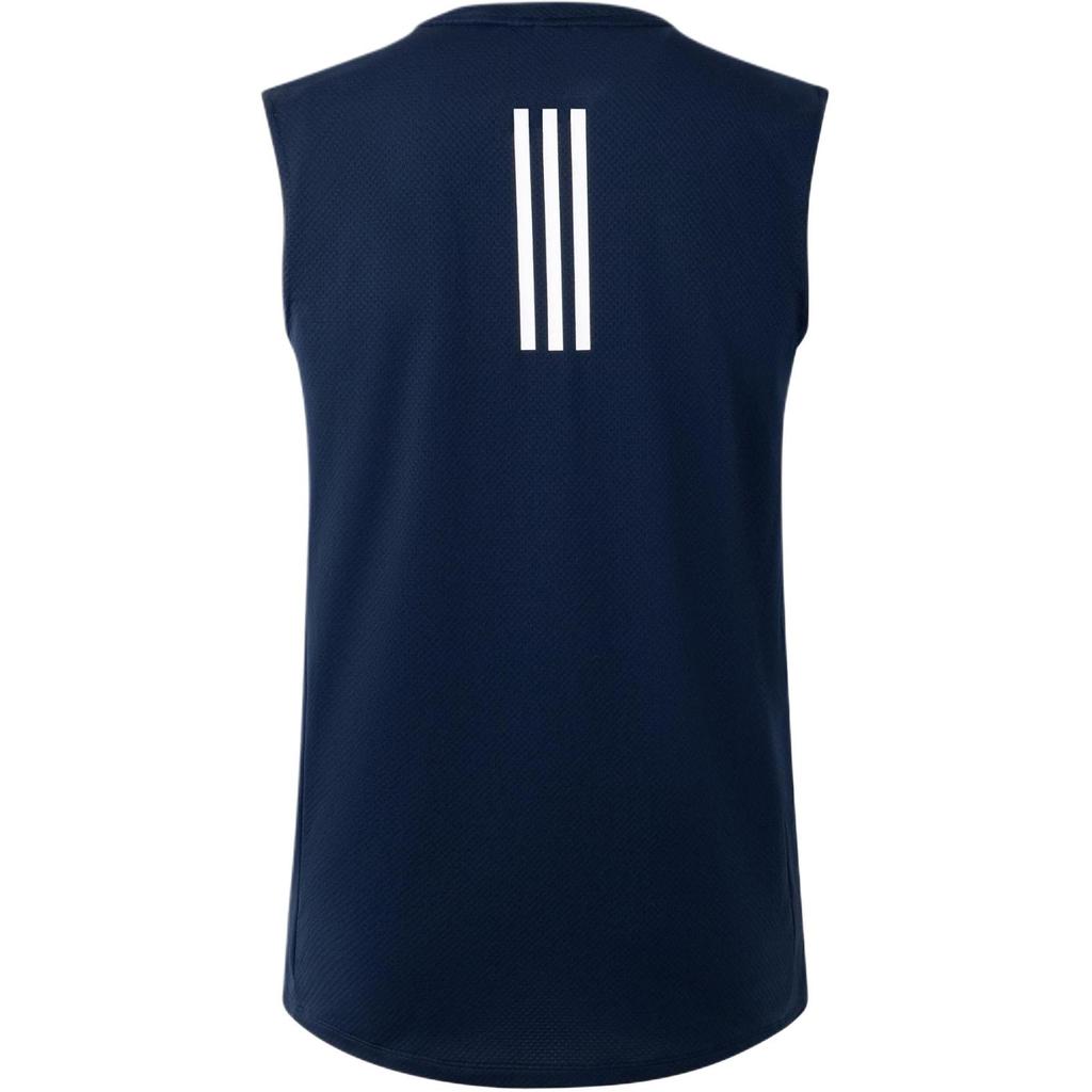 Adidas T-shirt Décontracté Imprimé Sans Manches Col Rond Homme Hauts Bleu Marine JE1808