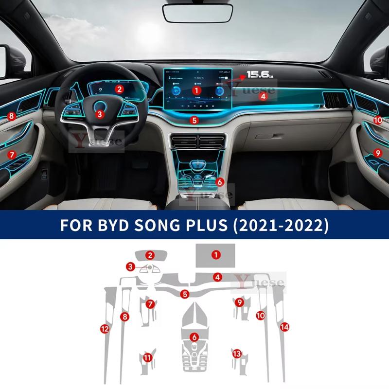 Für BYD Seal U Sealion 6 Song Plus DMI EV -2024 Auto Center Console Navigationsbildschirm Instrument TPU Schutzfolie Innenraum