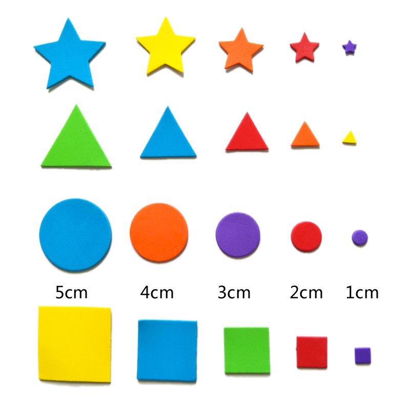 

Multicolored EVA Geometric Shape Stickers (1-5 cm)