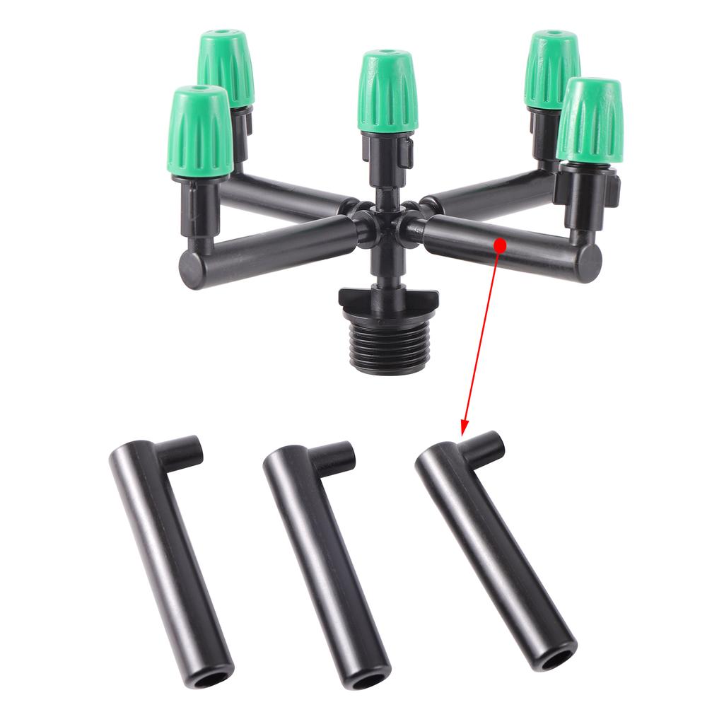Garden Irrigation Misting System Watering Atomizing Sprayer 5-Way Wide Range Atomization Fogger Nozzle Cooling Humidify Supplies