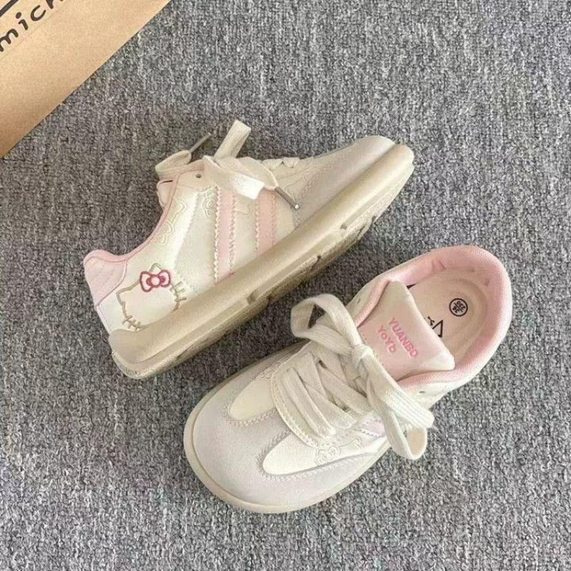 Little White Shoes Women's 2025 Summer New Pink Ugly Cute Moral Training Shoes Chic Niche Korean Version Round Head Learning Casual Board Shoes