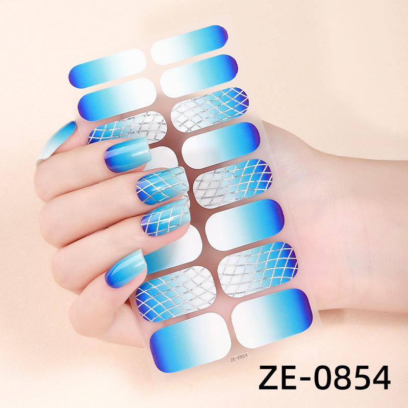 Gradient Glitter French Manicure Film Nail Stickers 3D Hot-selling Nail Stickers