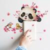 1pcs Cute Branch Plum Blossom Panda Wall Sticker Switch Sticker for Kid Bedroom Living Room Home Decoration Self Adhesive
