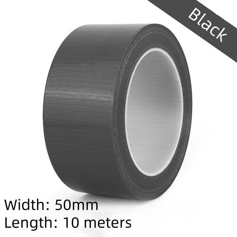 Цветная клейкая лента для ткани декоративная выставка сцена ковер фиксация ремонт предупреждение протечки с высокой адгезией прочная клейкая лента 50mm&10M чёрный