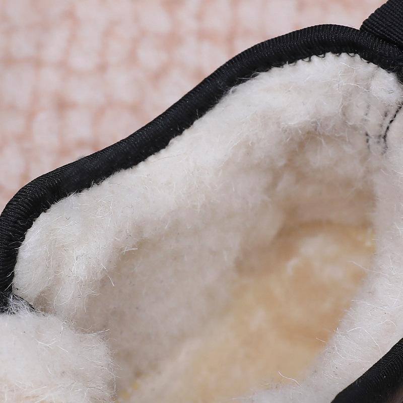 Baumwollschuhe Damen neue Winterwolle Samt verdickt weiche Sohle rutschfest lässige Baumwollstiefel