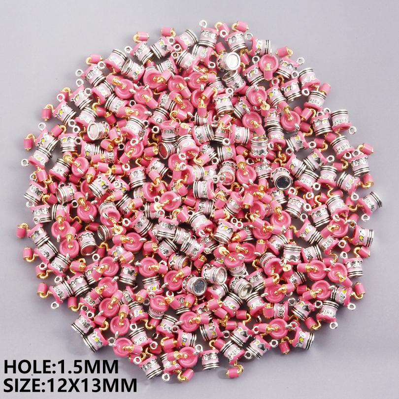5pcs Enamel Charm Ladybug Bee Croissant Ice Cream Charms For Jewelry Making Supplies Food/Animal Pendant 3D Banana DIY Materials