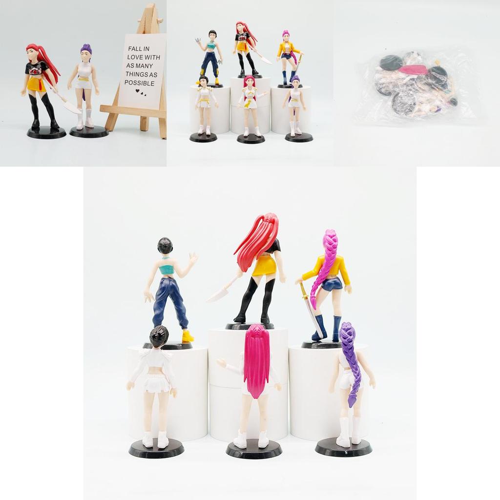 Kpop Demon Hunters Pvc Figurine With Base For Desk Decor Collectible Gift