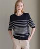 LUSIDA Roy Shoulder Button Stripe Knit_2 Colors