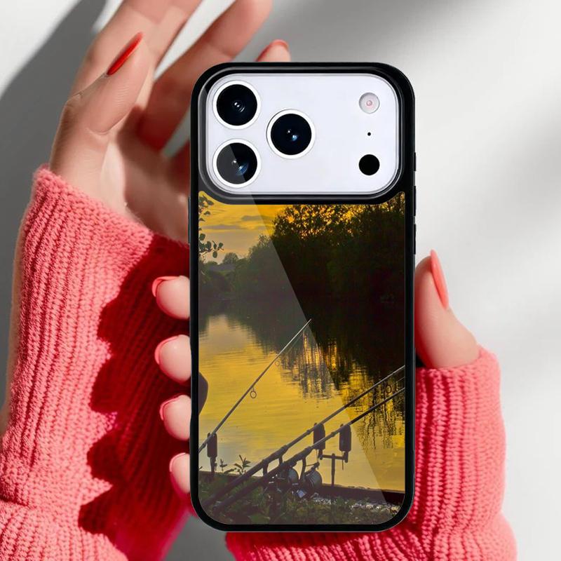 Fishing Gear Fish Patterned Phone Case for iPhone 17 16 15 14 13 Pro Max Back Cover for 12 11 Pro Coque
