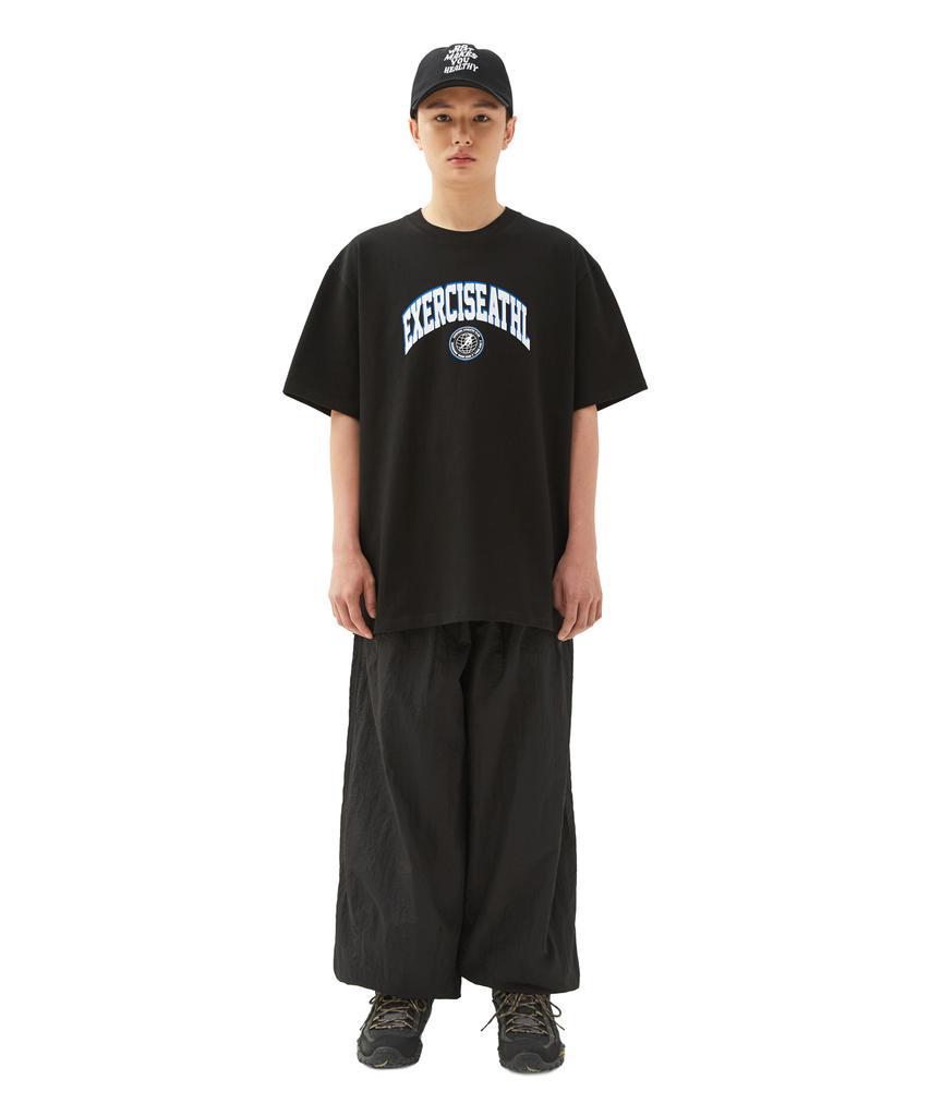 EXERCISE E.X.R Athl Logo Emblem T-Shirt_Black