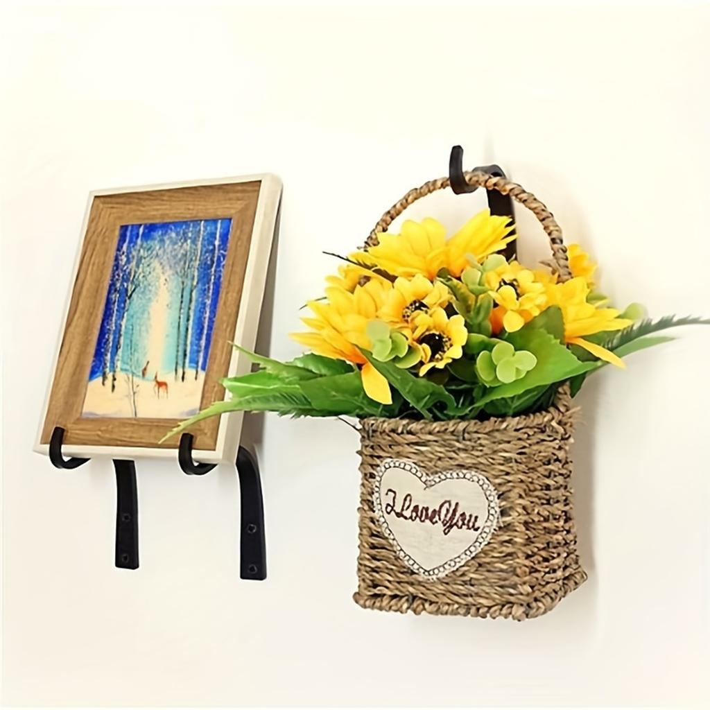4pcs Of Wall Hooks For Hanging Flower Baskets And Clothes, - Versatile Hooks For Hanging Plants, And For Bird Feeders, Wind Chimes, And Sconces, U