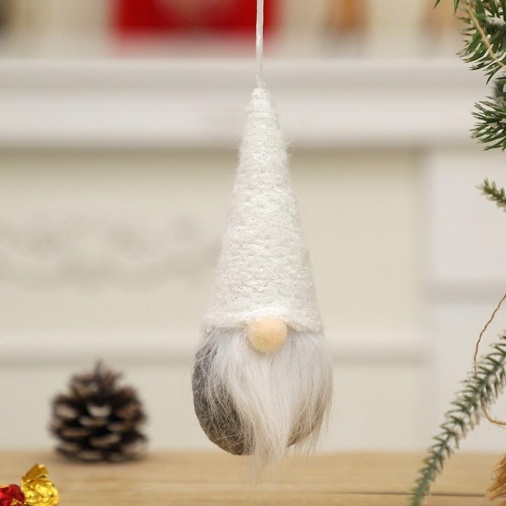 3pcs Handmade Christmas Knitted Doll Pendant Reusable Christmas Tree Decoration Gnome Doll Gifts