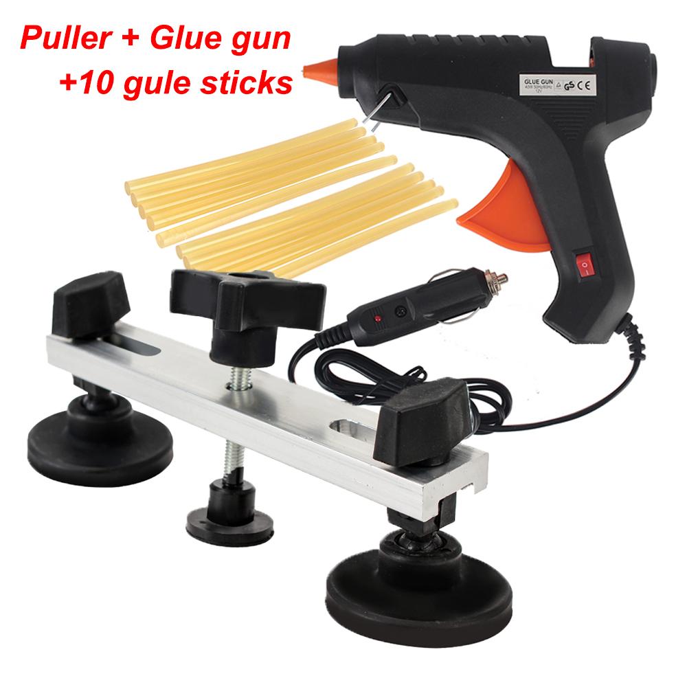 Car Dent Puller Bridge Tabs Set Paintless 12V 40W Glun Gun Sticks Repair Tools Dent Removal Auto Care Automotive Accessories