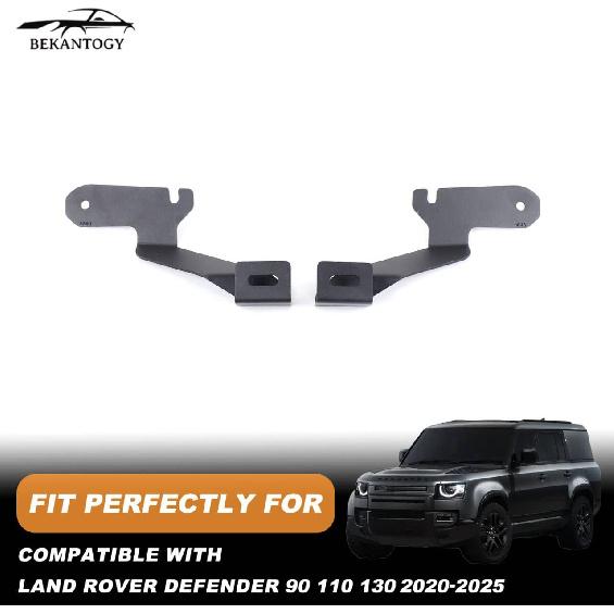 2PCS Hood Light Mount Brackets Compatible with Land Rover Defender 90 110 130 2020-2025 Carbon Steel Expansion Hood Led Mount Spotlight Bracket Kit
