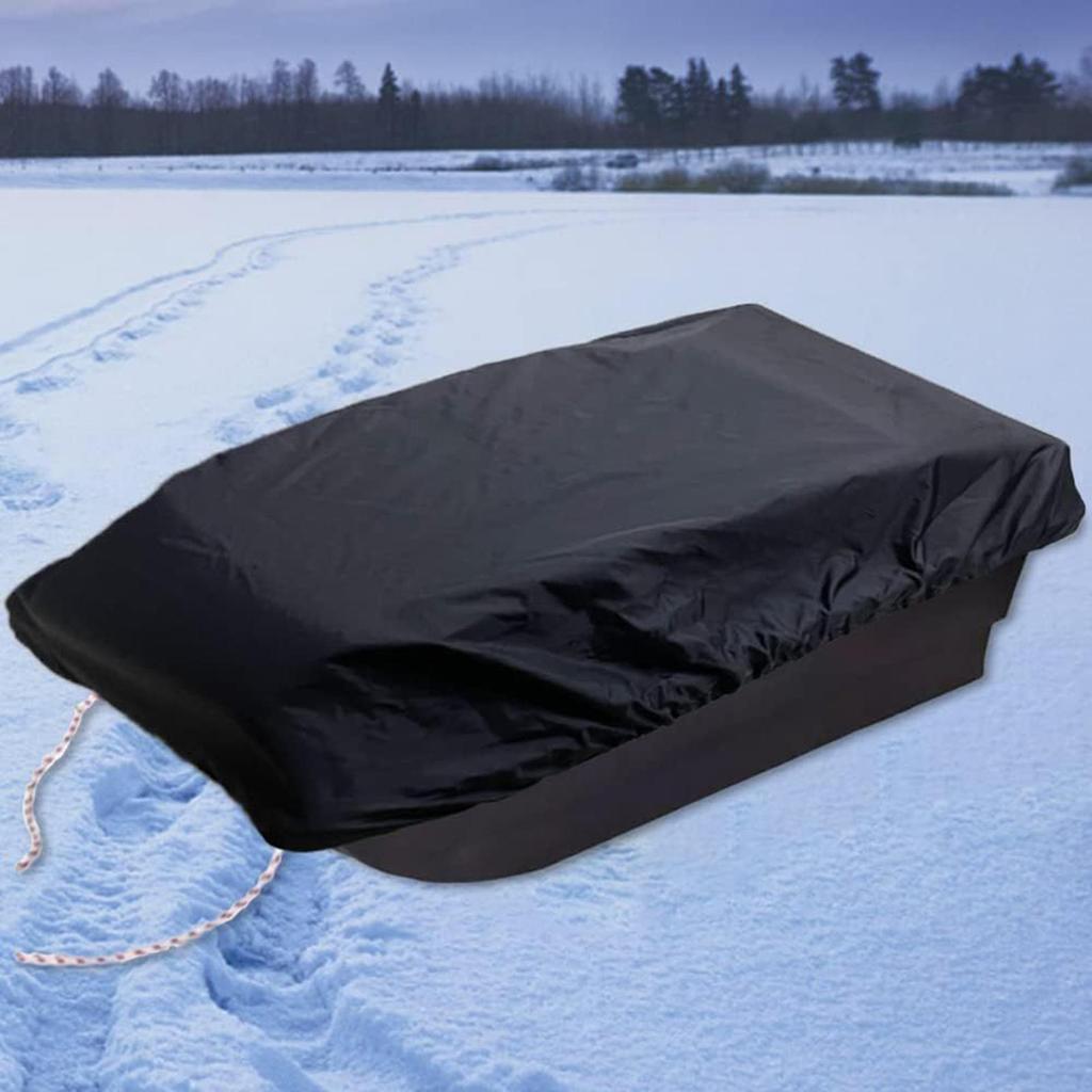 Sled Covers Waterproof Foldable Protector 60.24x24.02x8.27in Oxford Ice Fishing Accessories With Elastic Bands For Winter