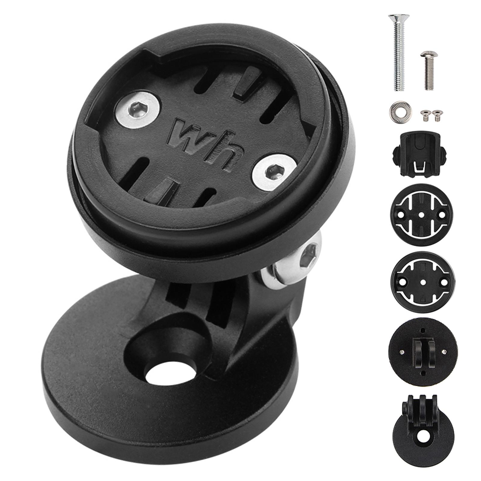 Shoemst Black Adjustable Bike Stem Top Cap Mount Holder With 4 Adapters For Garmin For Bryton For Cateye For Wahoo Cycle Computers