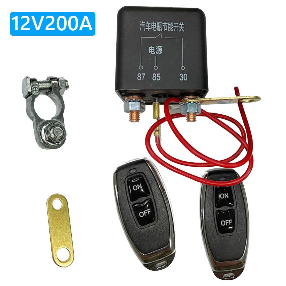

12V/24V 200A Automatic Power Shut Off Switch Universal Remote Car Battery Disconnect Relay Prevent Battery Drain for Car Truck
