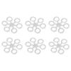 50pcs Round Bait Ring Clear Durable Snowflake European Fishing Pellet Bait Bands For Carp Fishing