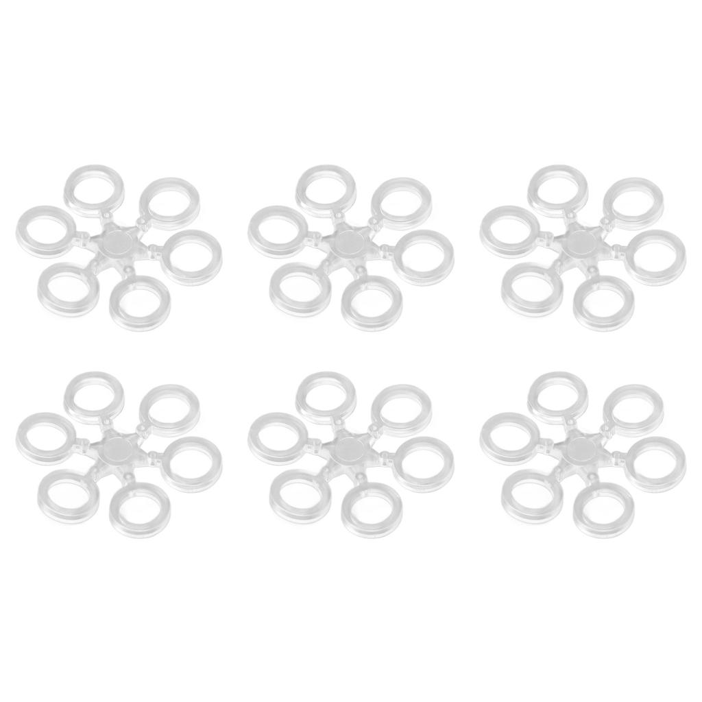 50pcs Round Bait Ring Clear Durable Snowflake European Fishing Pellet Bait Bands For Carp Fishing