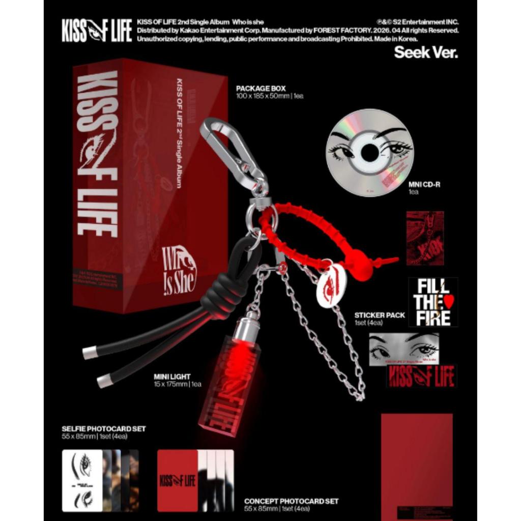 [PRE-ORDER] KISS OF LIFE – 2nd Single Album [Who Is She] (Seek Ver.) Limited Edition