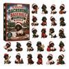 Dog Lover Holiday Advent Gifts 2026 Dachshund Calendar, 24 Days Acrylic Baseball Figures Festive Window Entrance Decor Christmas Countdown Collectible