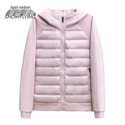 Women's Lightweight Hooded Short Goose Down Jacket