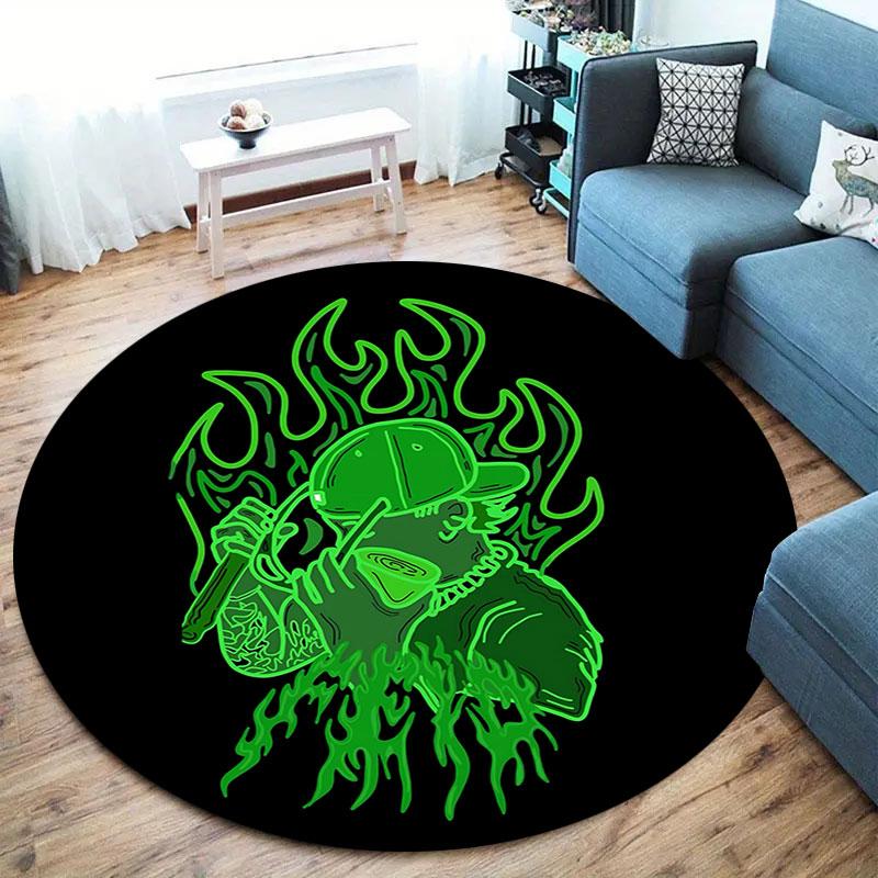 feid Round Area Rug,Carpet Rug for Living Room Bedroom Sofa Playroom Decor,Non-slip Floor Mat