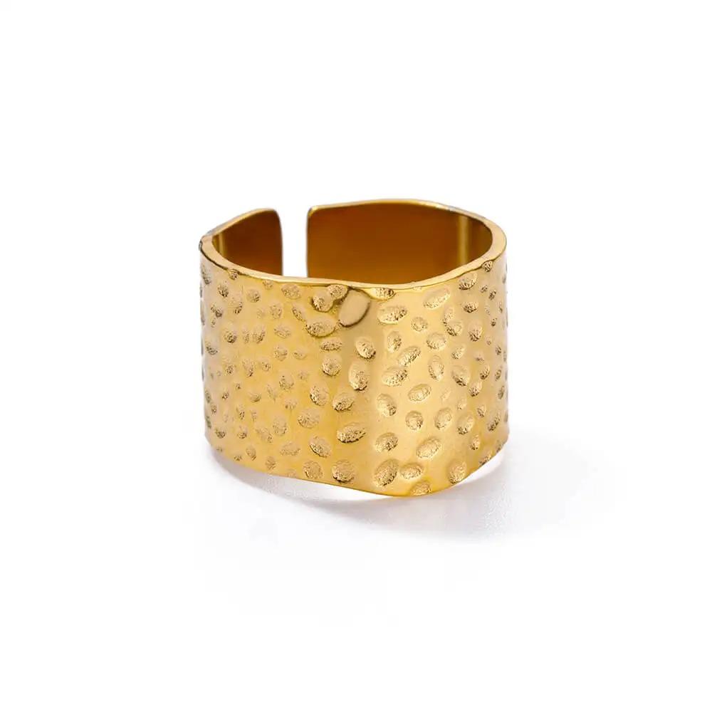 Butterfly Ring for Women Gold Plated Stainless Steel Butterfly Opening Ring Hypoallergenic Wedding Christmas Jewelry