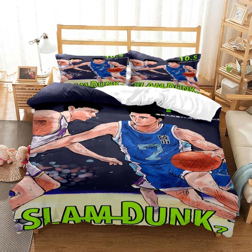 Slam Dunk Digitaldruck Polyester Bettwäschesets Bezüge Jungen Bettwäscheset für Teenager Bettwäscheset Bettdecke Set