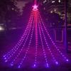 Christmas Decorations Star String Light With Remote APP Control 11FT 305LED RGB Christmas Tree Waterfall Light Timer Music Sync