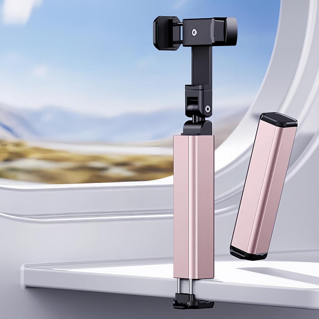 Flugzeug-Handyhalter, Tragbarer Reisehalter Schreibtisch mit Multidirektionaler 360-Grad-Drehung, Zugreisezubehör
