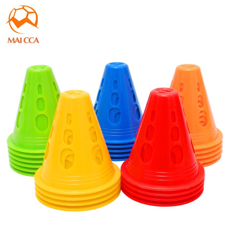 Colored Windproof Skate Cones - Semi-Soft Dome Markers for Roller and Ice Skating Obstacles