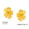 Flowers Stud Earrings Women Stainless Steel Gold Earring Trendy Daisy Cherry Blossom Jewelry Valentine Gift