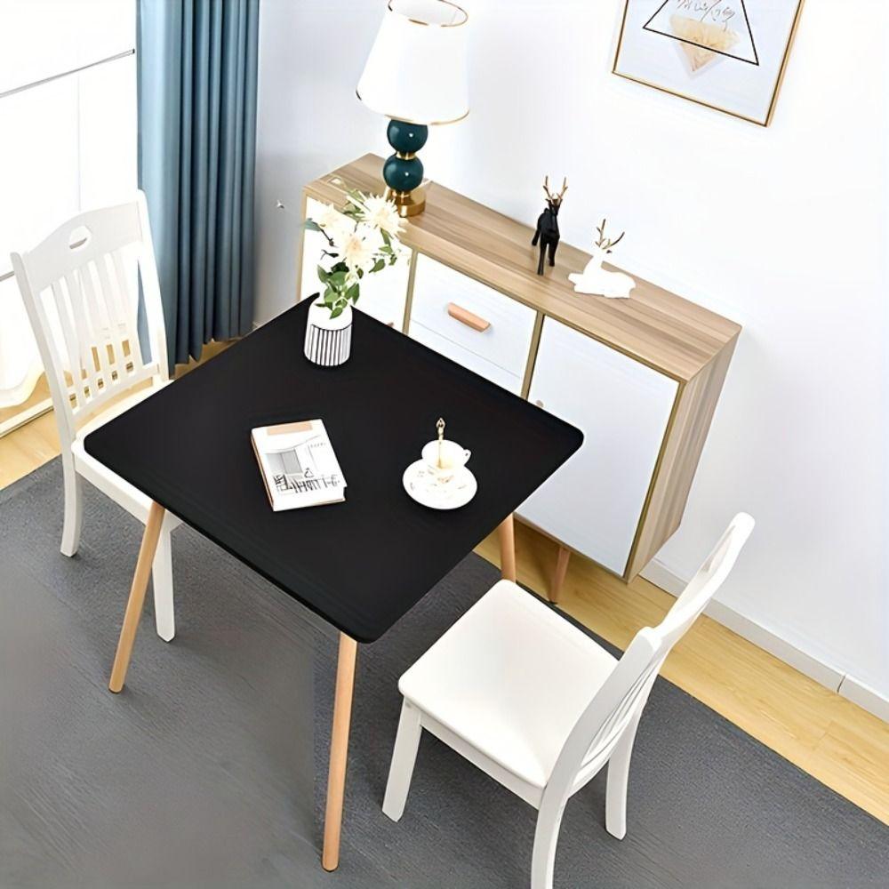 86X86CM Quadratischer Tischbezug Elastischer Tischschutz Weiche Fleckenbeständige Tischdecke Hochzeit