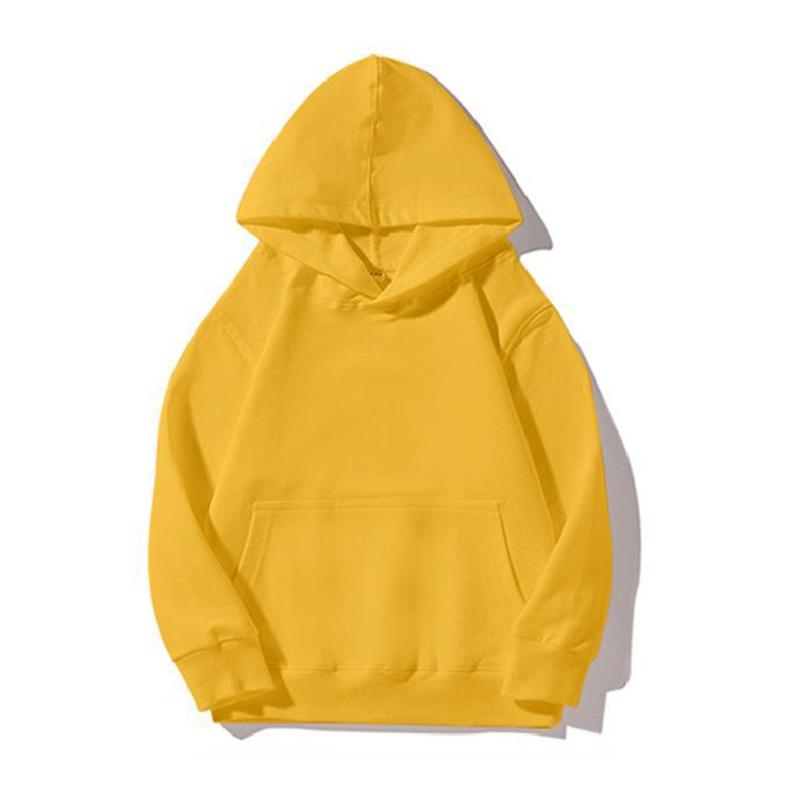 

Детский Модный Однотонный Пуловер Повседневная Толстовка с Круглым Вырезом для Мальчиков 160 жёлтый