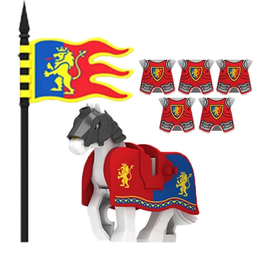 MOC Animal Building Block Accessories Set Crow Parrot Peacock Eagle Flamingo Transport Horse Ox Cart Gift Brick Model Toy K001