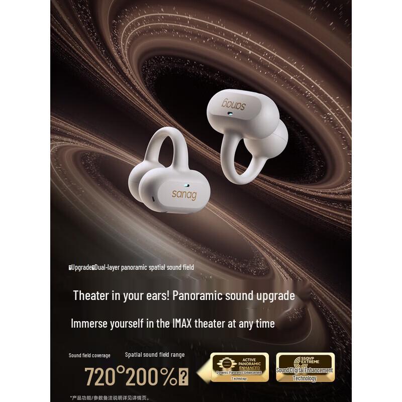 SANAG Z50 Ultra Open-Ear Clip-On AI Bluetooth Headset