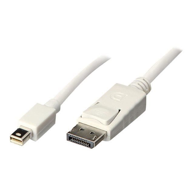 Câble adaptateur Mini-DP vers DisplayPort 2m - LINDY - Blanc - Blindé
