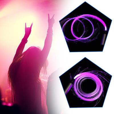 Disco Dance Whip Party Led Fiber Optic Dancing Whips Rechargeable Glowing Whip Sparkle Flow Toy Light Up 360° Swivel Rave EDM