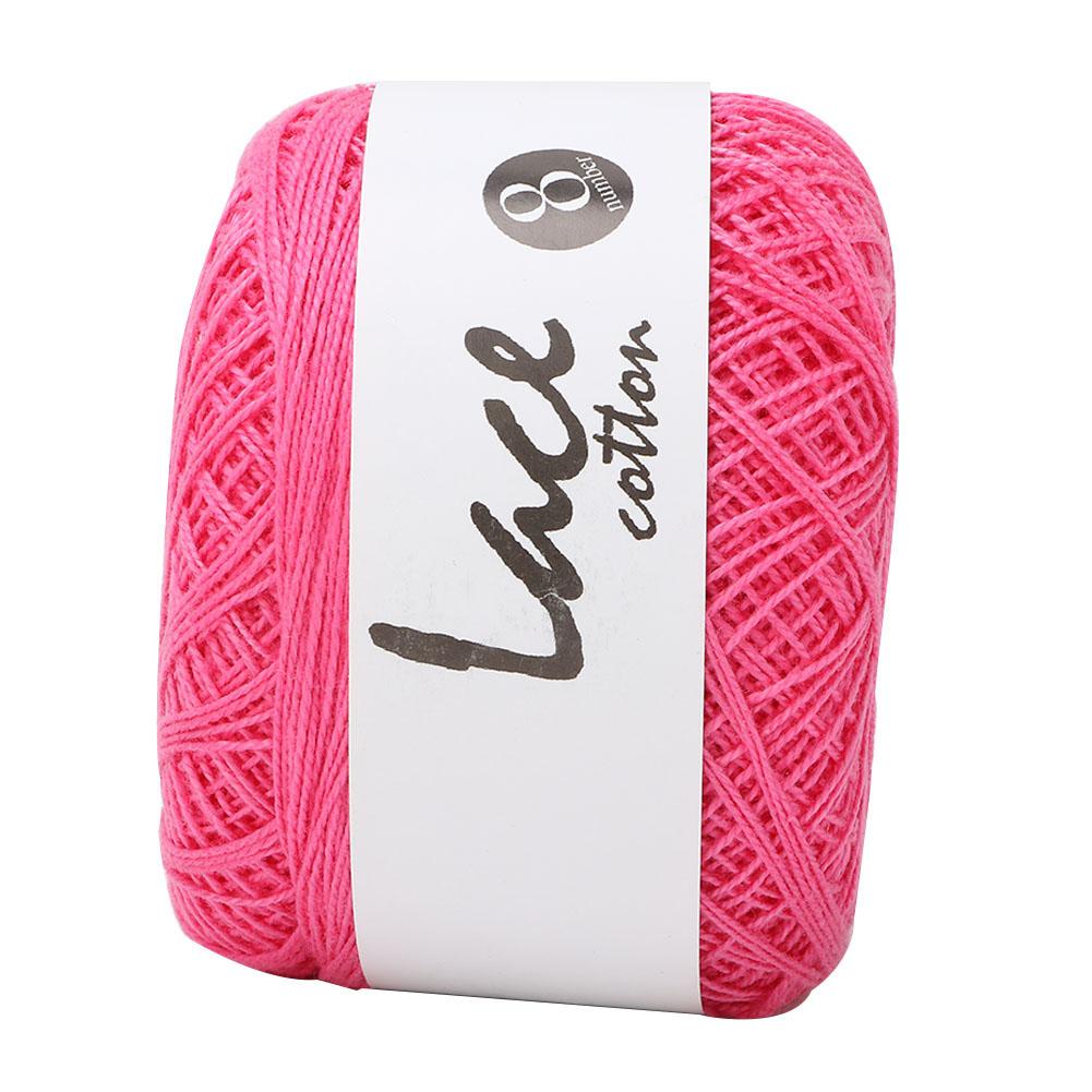 Lace Line Cotton Hand Crocheted Summer Silk Light Thin Line (6615 Rose  Red  )