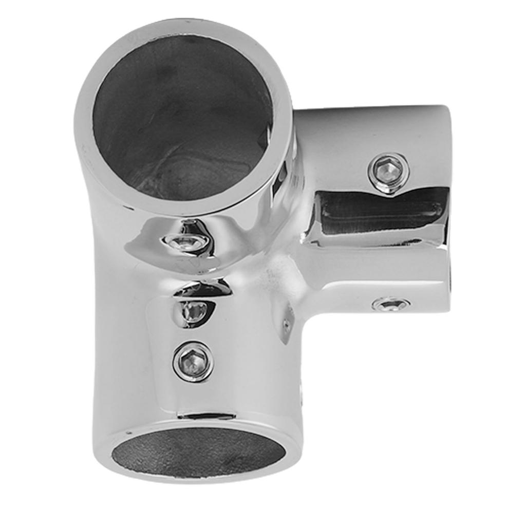 Boat Handrail Tee Connector 316 Stainless Steel Heavy Duty Pipe Connector Clamp Marine Yacht Hardware Accessory