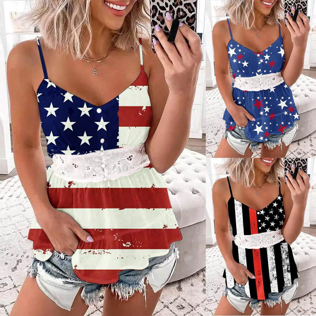 Women's Sexy Floral Embroidered Racerback Sleeveless Casual Camisole