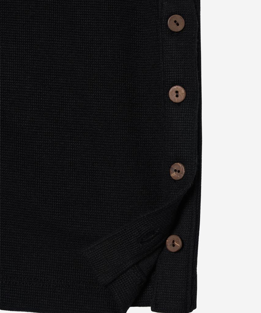 NODE LABS Dev:10 Henley Neck Long Sleeve T-Shirt_Black