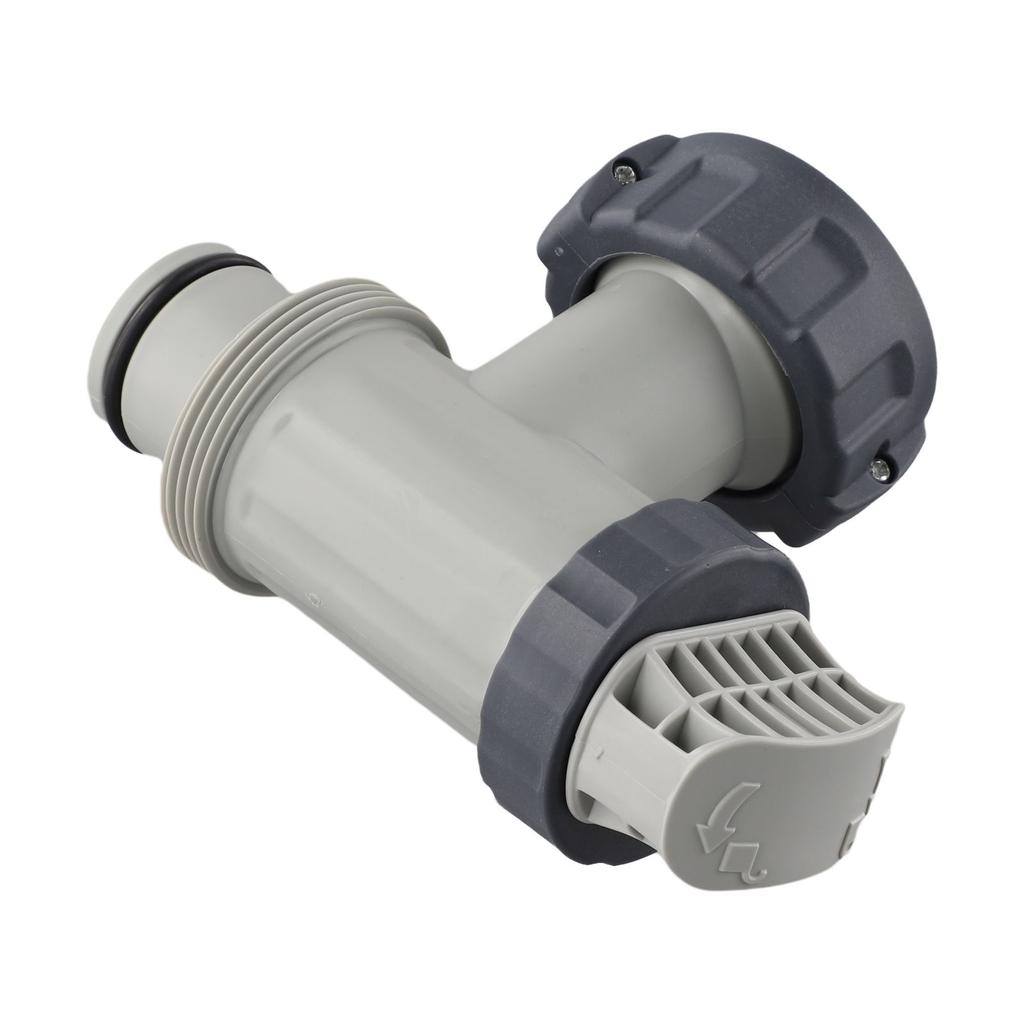 Zawór przepustowy do basenu z adapterem węża typu B do kompatybilności z Intex z zaworem odcinającym do kontroli przepływu wody