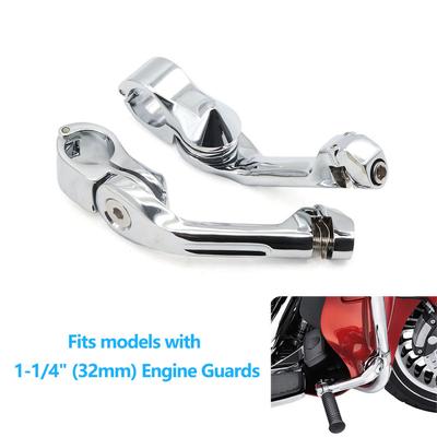 Accessoires de Moto Repose-pieds Longs Inclinés Autoroute 32mm 1-1/4" Support Pour Harley Touring Road Glide Dyna Super Glide