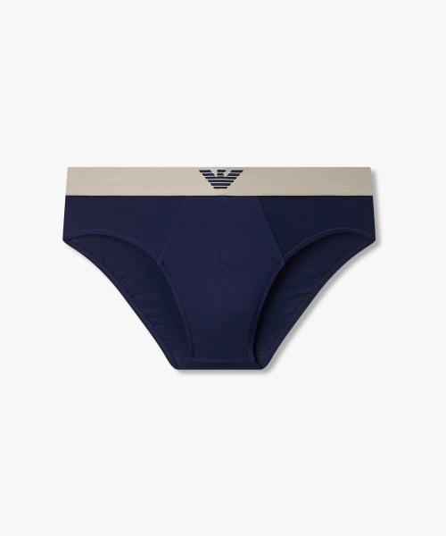 

[Emporio Armani Underwear] Мужские трусы-брифы с контрастной полосой и логотипом-орлом 0816111150 [Отправка из Кореи] 100% оригинал Marine - S