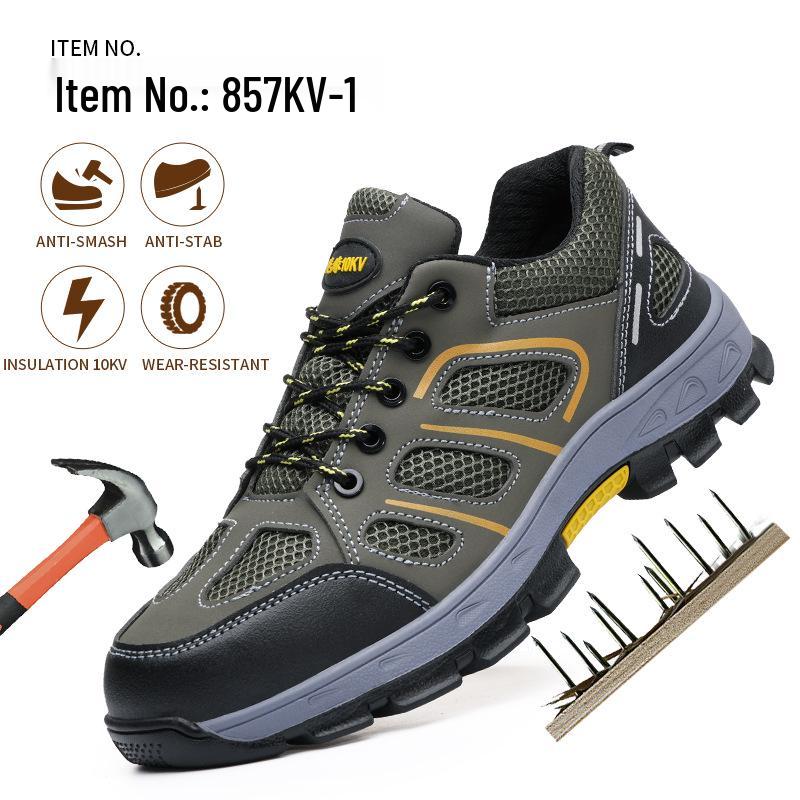 15KV Insulated Summer Men's Steel Toe Safety Shoes - Fashionable, Comfortable & Breathable Electrician Footwear