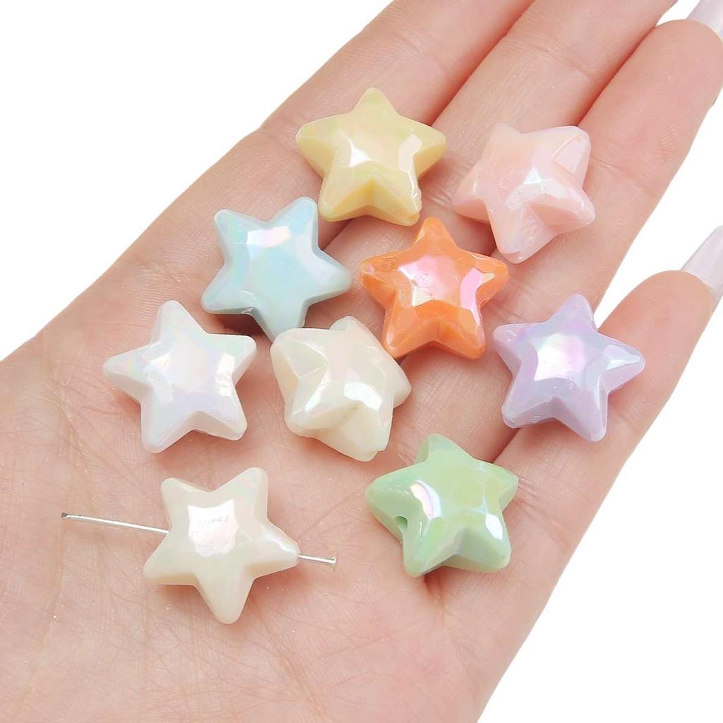 [19X17mm] Color-Plated Peach Heart Beads  Cream Heart-Shaped Beads DIY Handmade Jewelry Accessories